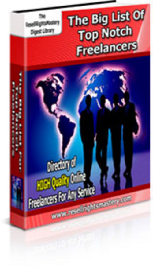 Product picture The Big List Of Top Notch Freelancers with MRR