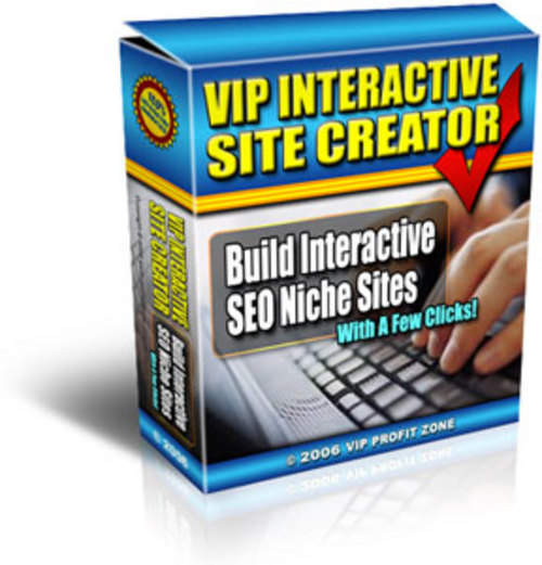 Product picture  VIP Interact Site Creator With Master Resale Rights.