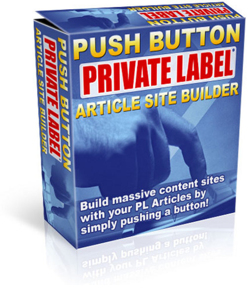 Product picture Push Button Private Label Article Site Builder with MRR.