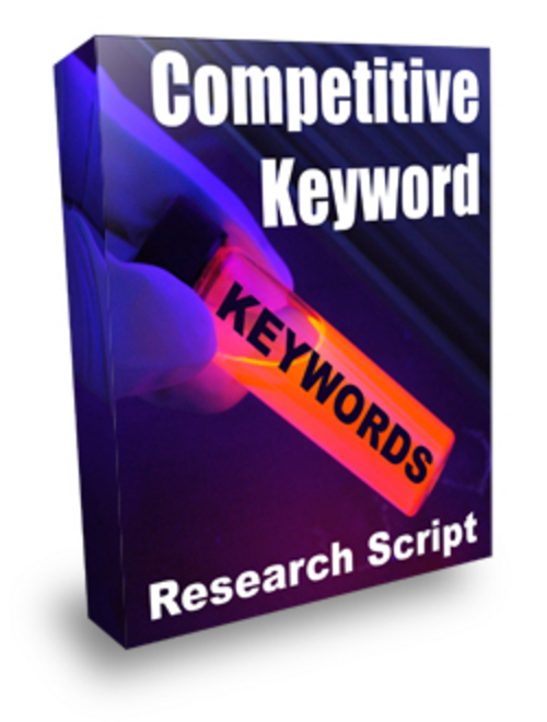 Product picture Competitive Keyword Research  Script With Master Resale R.