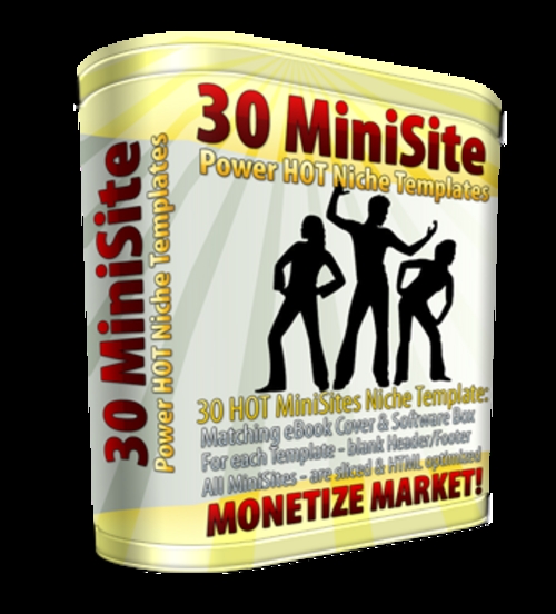 Product picture 30 Mini Site Templates With Master Resale Rights.