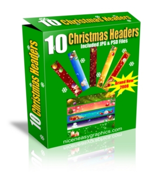 Product picture 10 Christmas Headers With Master Resale Rights.