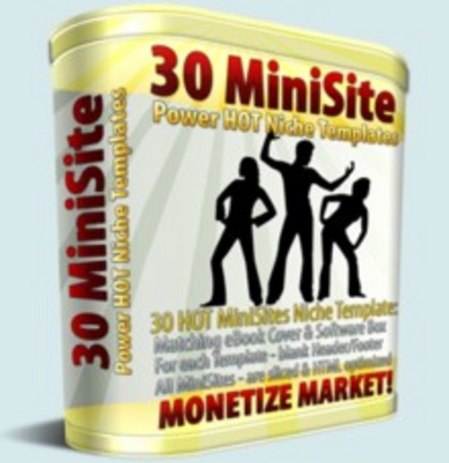 Product picture 30 Mini Site Templates With Master Resale Rights.