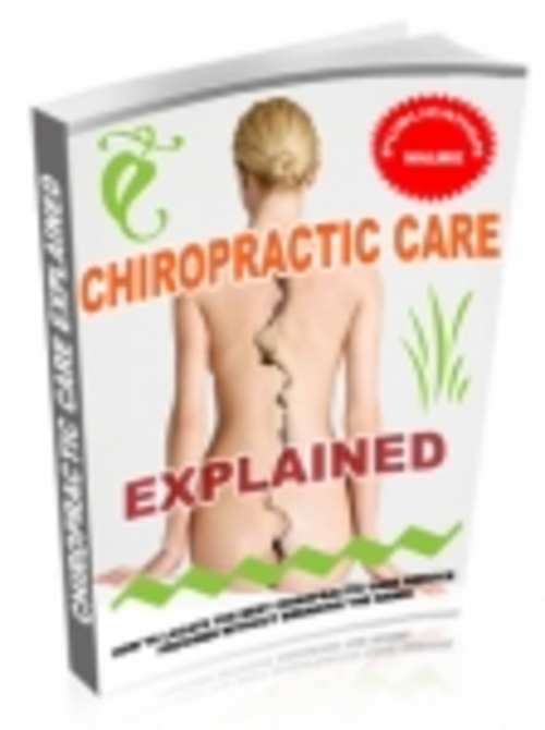 Product picture Chiropractic Care With Master Resale Rights.