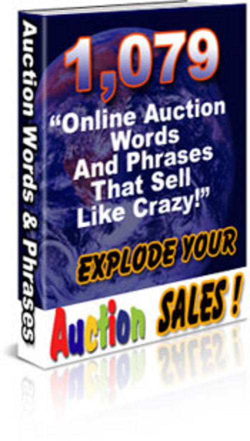 Product picture Online Auction Words With Master Resale Rights.