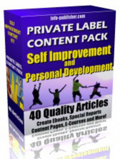 Product picture Private Label Content Pack With Master Resale Rights.
